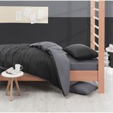 Eponj Home Paint Tek Kişilik Nevresim Takımı – Siyah Füme Düz Desen, Nefes Alabilir, Kolay Ütülenir, 30°'de Yıkanabilir - Siyah - Füme - 160 x 220 cm