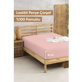 Eponj Home Penye Lastikli Çarşaf Pamuklu Jersey Tek Kişilik 100x200cm Krem