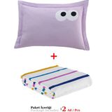 Eponj Home Pike Seti Baskılı Tek Kişilik Funny Lila - 160 x 235 cm