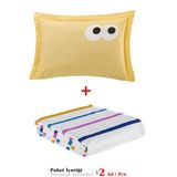Eponj Home Pike Seti Baskılı Tek Kişilik Funny Sarı - 160 x 235 cm