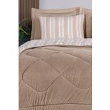 Eponj Home Tek Kişilik Uyku Seti Welsoft Yorganlı Pofuduk 3 Parça Soft Line Bej