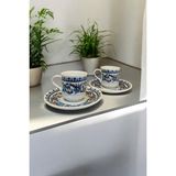 Eporselen Topkapı 2 Kişilik 4 Parça Kahve Fincan Takımı - Renkli - 90 ml