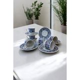 Eporselen Topkapı 6 Kişilik 12 Parça Kahve Fincan Takımı - Renkli - 90 ml