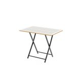Eportatif Katlanır 4 Kişilik Bahçe Masası Bistro Masa 55x90 Beyaz 1425