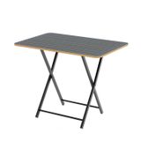 Eportatif Katlanır 4 Kişilik Bahçe Masası Bistro Masa 55x90 Füme 1426