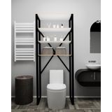 Eportatif Klozet Üstü Düzenleyici Raf Banyo Düzenleyici Klozet Üstü Raf Banyo Raf Dolap Beyaz