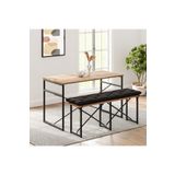 eportatif Masa Takımı Bench Bank Minderli Masa Seti 120x60 Mutfak ve Yemek Masası Çam 1562