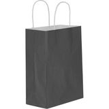 Eposet Siyah Kağıt Alışveriş ÇANTASI(25X12X31) 25 Adet - Gri