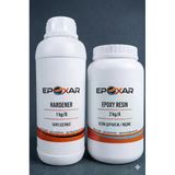 Epoxar Epoksi Reçine 3.00 Kg 2:1 Şeffaf Profesyonel Set Takı Masa Hobi Için Yüksek Parlaklık