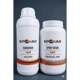 Epoxar Şeffaf Epoksi Reçine 3.00 kg | 2:1 Profesyonel Set | UV Dayanımlı Sararmaz | Masa Takı Hobi Zemin İçin