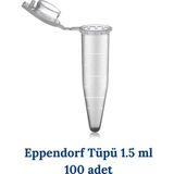 Eppendorf Tüpü 1.5 ml 100 Adet Laboratuvar Uygun