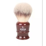Epsilon Tıraş Fırçası Porsuk Kılı Ucu Gümüş Fiber Kabuk 26 Mm, Standart, Único