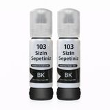 Epson 103 L3111/L3150/L3151/L5190 Uyumlu 2'Li Siyah Mürekkep