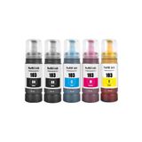 Epson 103 L3151-L4150-L6190 Yazıcı Uyumlu 4 Renk +1 Siyah L3110-L3111-L3150 Muadil Mürekkep Set