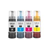 EPSON 103 MÜREKKEP MUADİL 103 Muadil Mürekkep Seti EcoTank L3250 L3260 / EcoTank L3266 Yazıcı Uyumlu MUADİL