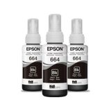 Epson 664 C13T664 EcoTank L386 Siyah Mürekkep Seti