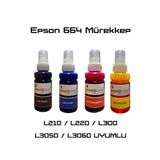 EPSON 664 Uyumlu 4 Renk Yüksek Kaliteli Mürekkep Seti - L210 / L220 / L300 / L3050 / L3060 Uyumlu