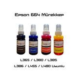 EPSON 664 Uyumlu 4 Renk Yüksek Kaliteli Mürekkep Seti - L365 / L380 / L385 / L386 / L455 / L480 Uyumlu