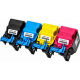 Epson Aculaser C3900N Yazıcı Uyumlu Epson CX37/C3900 4 Renk Muadil Toner Seti 6.000 Sayfalık - 8 Renk Muadil