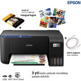 Epson Çok Fonksiyonlu Renkli Tanklı Wi-Fi Yazıcı USB Bağlantı Destekli Baskı Tarama Kopyalama Özellikli Enerji Tasarruflu Heat-Free Teknolojili Yazıcı - Siyah