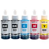 Epson Ecotank L200, L210 Yazıcı Uyumlu +1 Siyah'lı Epson C13T66414A (T6641) (664) 4 Renk Muadil Mürekkep Seti - Siyah - Mavi - Kırmızı - Sarı