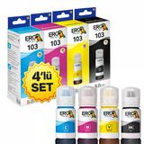 Epson EcoTank L3150 Yazıcı İçin Muadil 4 Renk Mürekkep Set
