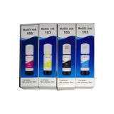 EPSON ile Uyumlu EcoTank L3250 L3251 Mürekkep Muadil Set 4 Renk Takım 70ML