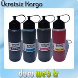 Epson L3070 L605 L655 Uyumlu 4X500ml Mürekkep Seti 4 Renk Duruınk Dolum