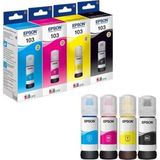 Epson L3150 Renkli Orjinal Mürekkep Takımı 103 Kapasite Uyumlu Modeller için Net ve Canlı Renkler