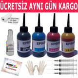 Epson L365 L355 L310 L300 4X100ml Muadil Mürekkep Seti Duruınk 4 Renk Dolum