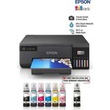 Epson L8050 Ecotank A4 Kablosuz Tanklı Wi-Fi Yazıcı - 6 Renkli Profesyonel Fotoğraf Kalitesi + Siyah Yedek Mürekkep - Siyah