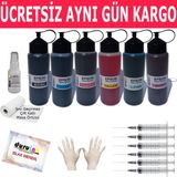 Epson L850 L1800 L1810 L1850 6X500ml Muadil Mürekkep Seti Duruınk 6 Renk Kartuş Dolum Mürekkebi