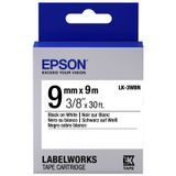 Epson Lk-3Wbw Güçlü Yapışkanlı Beyaz Üzeri Siyah 9Mm 9Metre Etiket