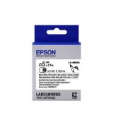 Epson LK-4WBA5 C53S654904 5 mm 2,5 m Isıyla Daralan Siyah Üzeri Beyaz Etiket