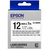 Epson LK-4WBVN Siyah Beyaz 12 mm 7 m Etiket