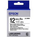 Epson LK-4WBW Strong Siyah-Beyaz 12 mm 9 m Etiket