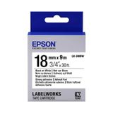 Epson Lk-5Wbw Güçlü Yapışkanlı Beyaz Üzeri Siyah 18Mm 9Metre Etiket