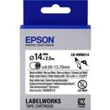 Epson LK-6WBA14 Siyah -Beyaz 14 mm 2,5 m Etiket