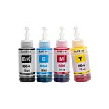EPSON Muadil 664 L382,l386,l3050,l3060,l3070,l565 4 Renk Mürekkep Seti T6642 BTF