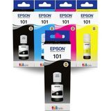 Epson Mürekkep Orj. T101 4 Lü Set + 1 Siyah Renk Hediyeli - PRO Set - 4 Renk