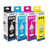 Epson T664 4 Renk L100 Muadil Mürekkep Seti