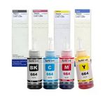 Epson T664 L365 Yazıcı Uyumlu Muadil Mürekkep Seti 4 Renk