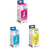 Epson T664 L386 3 Renk Orjinal Mürekkep Seti 70ML.*3 Cym RDV142 - OCP Set - 3 Renk