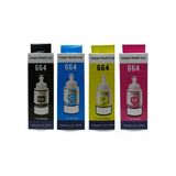 Epson T664 T6641-T6642-T6643-T6644 Ecotank L355 Uyumlu 4 Renk Mürekkep Takımı
