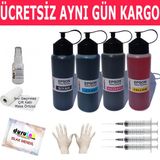 Epson Wf7515 Wf7525 Wf3620dwf 4X500ml Muadil Mürekkep Seti Duruınk 4 Renk Kartuş Dolum Mürekkebi
