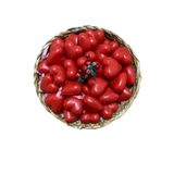 EQMQ STORE KOZMETİK Mini Kalpli Dekoratif Kokulu Sepetli Kırmızı Sabun (Sepet içerisinde 30 Adet 2*2 cm)
