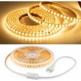 Eqona Silikonlu Şerit LED , Günışığı ,3 Metre. 220V Yüksek Parlaklık 120 Led/m Tak Çalıştır, Fişli Anahtarlı enerji kablosu (2mt) ,Silikonlu Iç/dış Mekan Yapışkanlı Hortum Led
