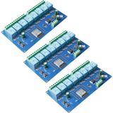 Equlıus 3'lü Paket Esp 8 Kanallı Röle Modülü, Wifi Bluetooth Ble Modülü Esp-32 Röle Geliştirme Kartı Esp Ikincil Geliştirme Kartı Için Dc 5-30V Güç Kaynağı Rölesi, Lc Röle Esp-8r-D5