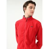 EQYFT03162Mission FZ M OTLR Kırmızı Fermuarlı Erkek Polar Sweatshırt