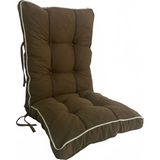 Er-Ge Ticaret Sadece Minder Padişah Sallanan Sandalye Minderi, Tv Koltuğu Minderi, Baba Koltuğu Minderi - Kahverengi - Krem - 55 x 120 cm